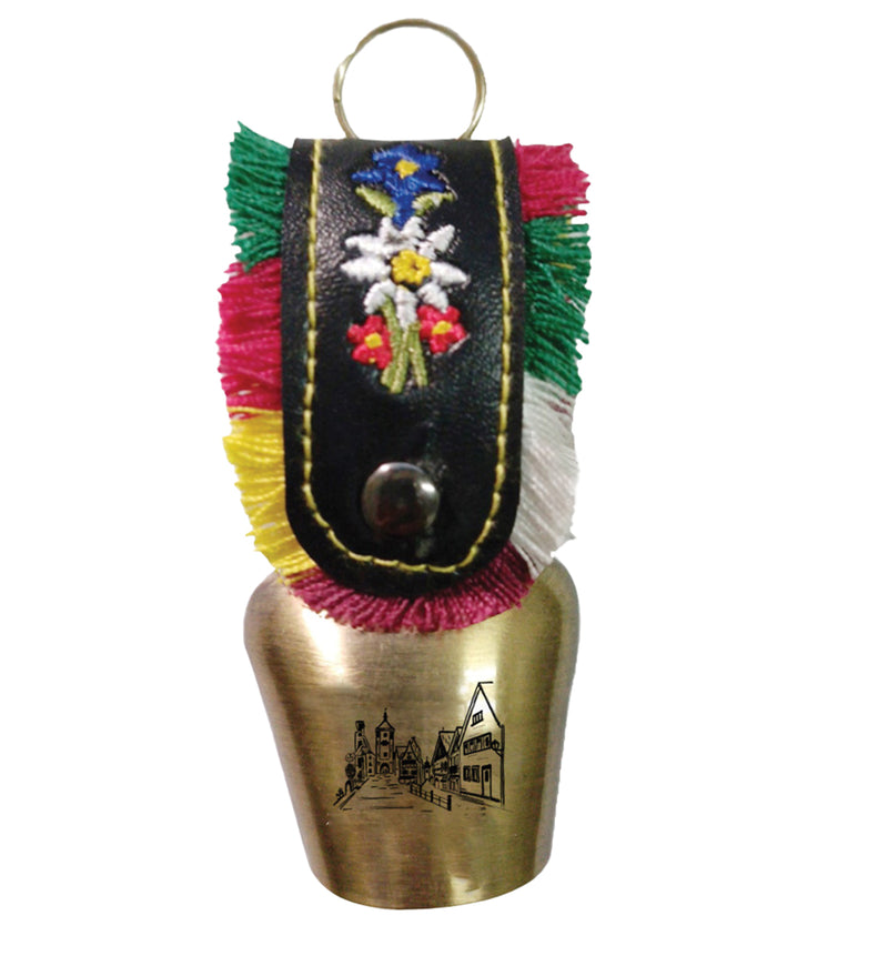 Ornamental Alps Cow Bell (3.75") with Edelweiss Design