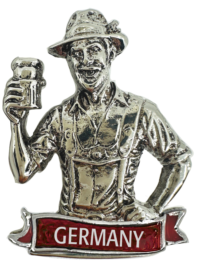 German Festival Man Collectible Metal Hat Pins with Metal Clasp For Men with "Germany" Banner for German Costume By Oktoberfest Haus