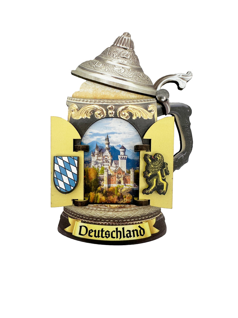 NeuschwansteinLudigs Casle 3D Black Beer Stein Souvenir Magnet