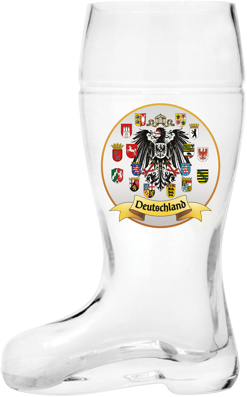 Das Boot Germany Medieval Eagle Oktoberfest Party 1 Liter Quality Glass Beer Boot