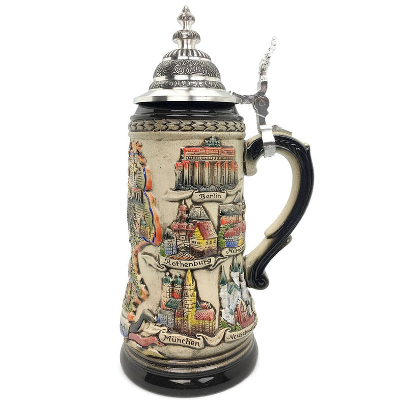 Deutschland Cities Zoller & Born 1.25L German Beer Stein -2