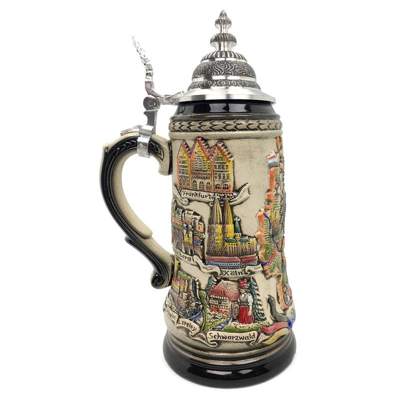 Deutschland Cities Zoller & Born 1.25L German Beer Stein -3