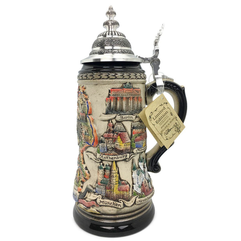 Deutschland Cities Zoller & Born 1.25L German Beer Stein -5