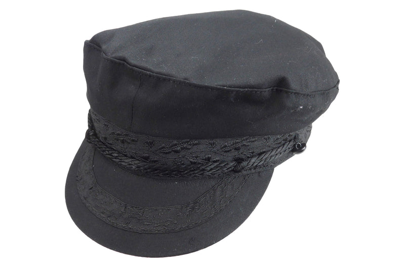 Thanco Greek Black Fisherman's Hat 85% wool 15% Nylon Made In