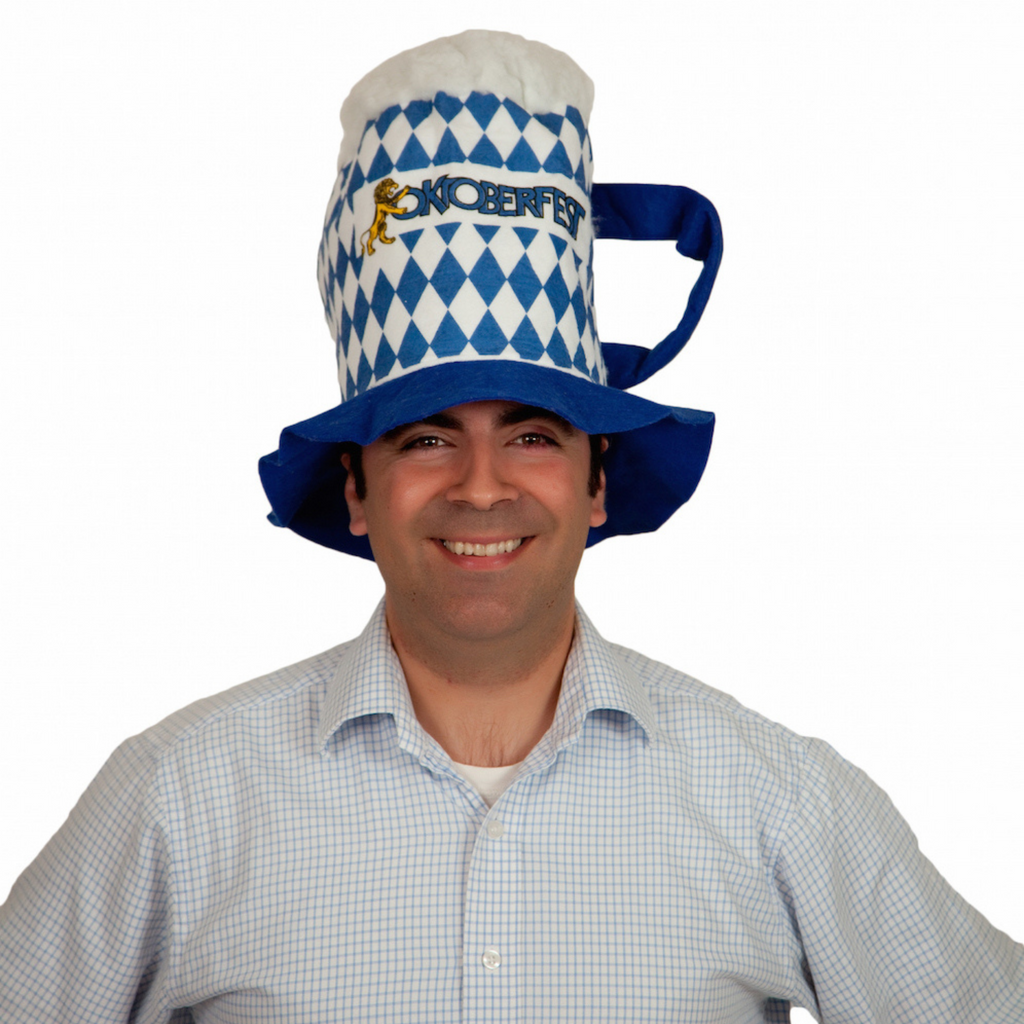 Oktoberfest Party Hat Shaped like a Unique Beer Stein