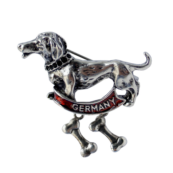 Oktoberfest German Hat Pin Metal Dachshund Dog Germany Banner